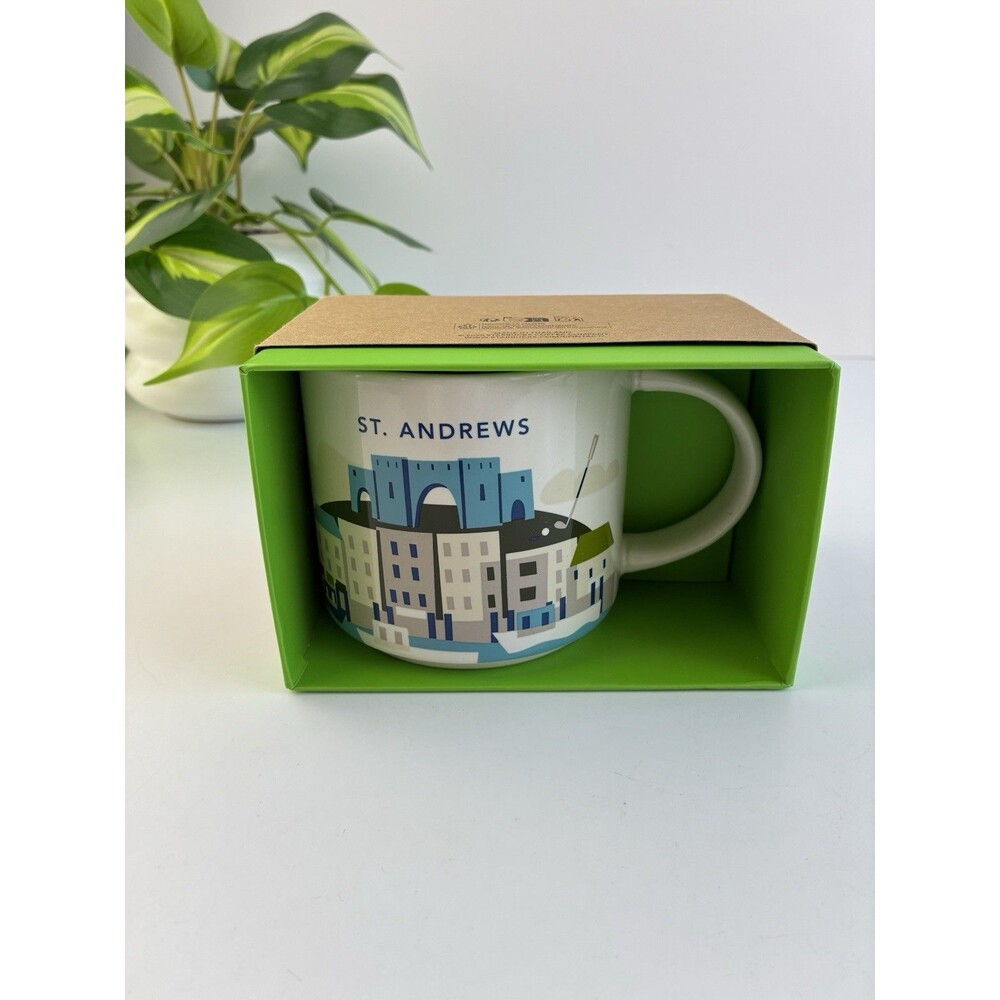 New Starbucks St Andrews YAH Mug Cup Scotland Golf You Are Here UK 16 oz NWT